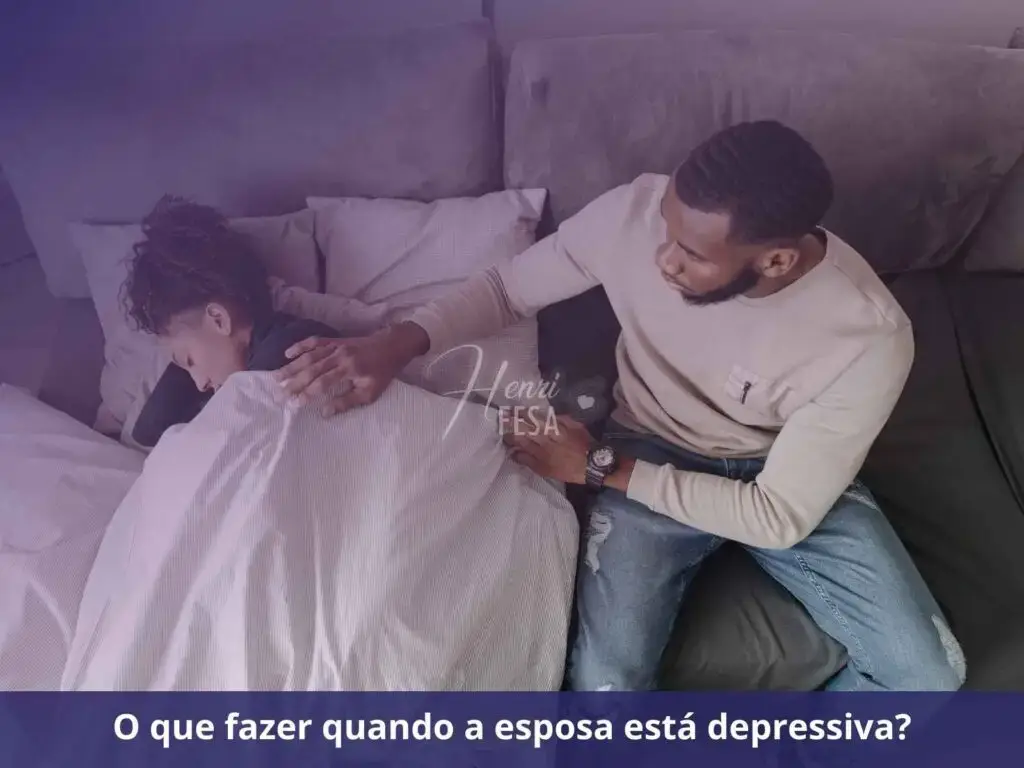 Como o marido deve tratar a esposa com depressão? Homem cuidando de mulher em seu leito, que está deitada de forma apática!