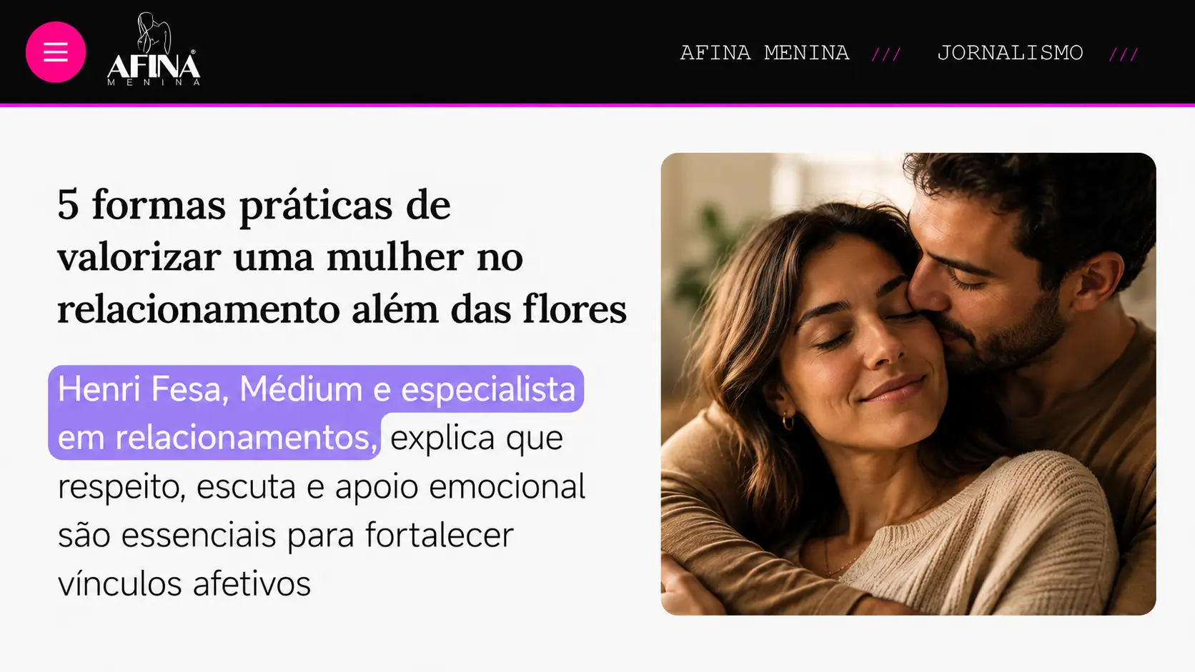 formas práticas de valorizar uma mulher no relacionamento